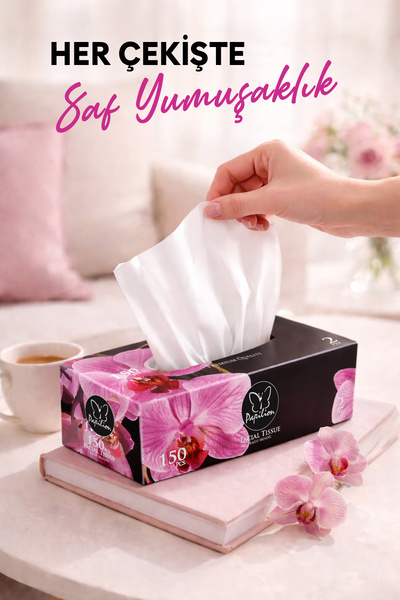 Papilion Aromaterapi Kutu Mendil 150 Yaprak Yumuşak Dokulu Günlük Hijyen Mendil