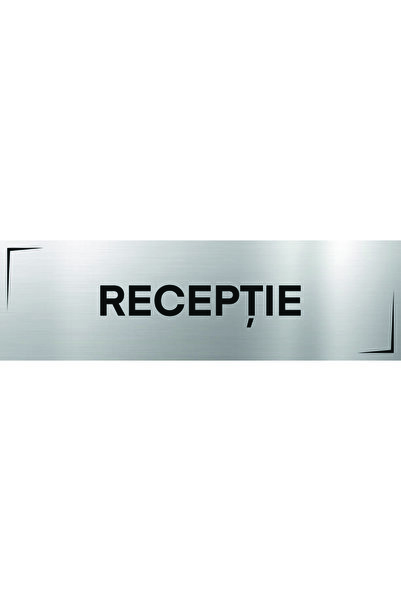 MEDIA NATION Engraved Reception Plate, 20x6 cm, silver