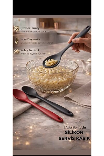 Hilamingo Home 1 Adet 28 cm Büyük Boy Silikon Servis Kaşığı