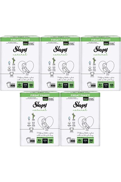 Sleepy Baby Diapers Natural Size:4+ (9-16kg) Maxi Plus 330 Pieces Mega Fırsat Pk