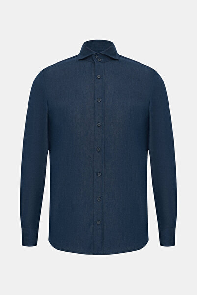 Vakko PAMUK İPEK DENİM SPOR GÖMLEK