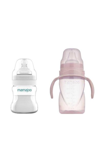 Mamajoo Antikolik Biberon 150 ml & Antikolik Akıtmaz Alıştırma Bardağı 270 ml...