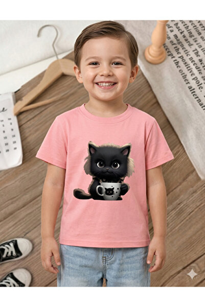 Cevval تي شيرت مطبوع بأكمام قصيرة للأطفال