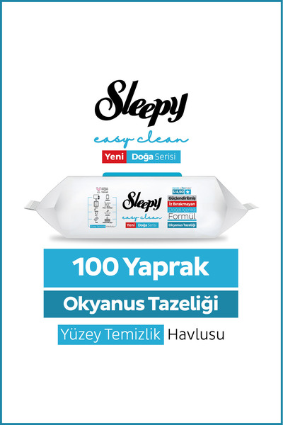 Sleepy Ocean Yüzey Temizlik Havlusu Mendili Okyanus Tazeliği 100 Yaprak