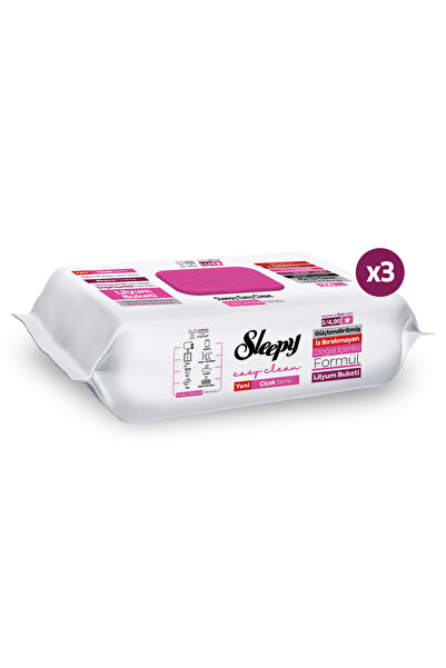 Sleepy Easy Clean Lilyum Buketi Yüzey Temizlik Havlusu Mendili 3x100 (300 Yaprak)