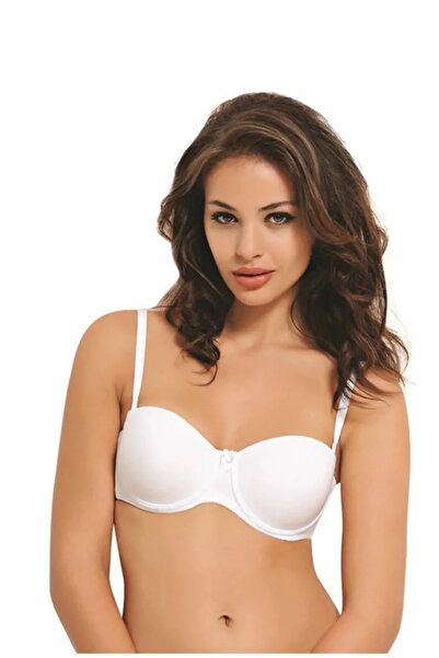 MODELLİFE Σουτιέν Modellife White Push Up Micro Padding Στράπλες B-cup