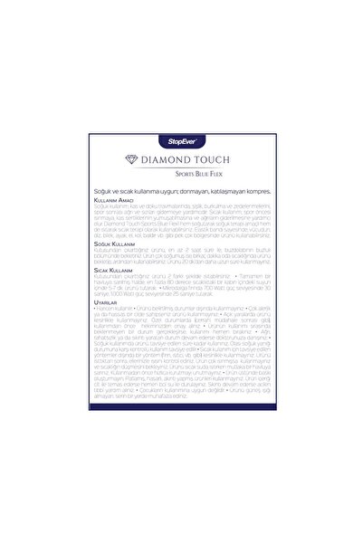 StopEver Diamond Touch Sports Blue Flex | Soğuk Buz / Sıcak Tedavi Kompresi