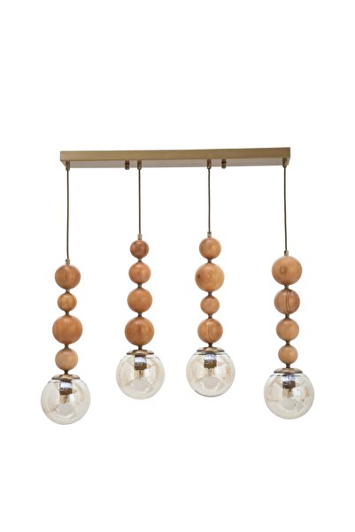 Mudo Home WOOD BEAD 4LÜ SIRALI SARKIT