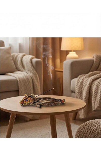 Dodemert Home Baykuşlu Ağaç Tabak Dekoratif Tütsülük