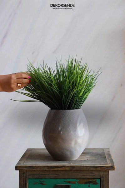 Dekorsende حزمة عشب صناعية صغيرة ذات أوراق واسعة