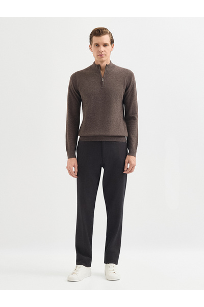 Karaca Erkek Regular Fıt Triko Kazak-Kahve
