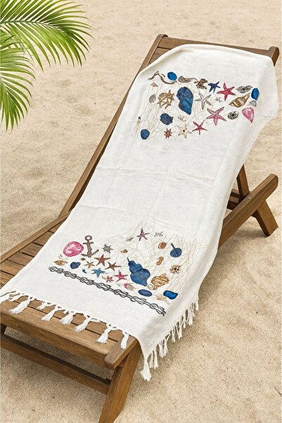 LUNGA VİTA Bambu cu imprimeu Prosop de plajă Peshtemal Bambu organic 90x170 P...