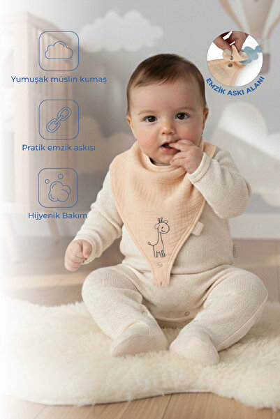 Babyjem Emzik Askılı Müslin Önlük