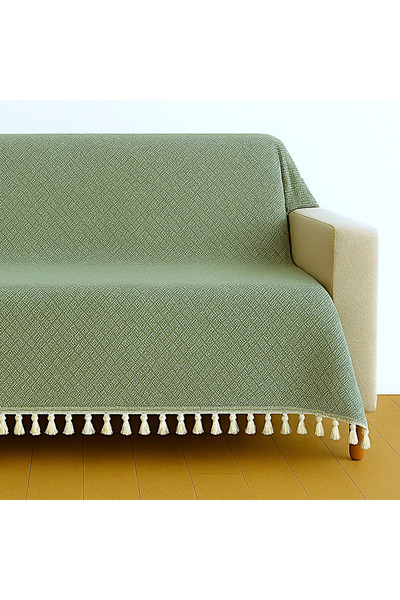 LUNGA VİTA Checkerboard Pattern Woven 100% Cotton Multi-Purpose Pique Sofa Co...