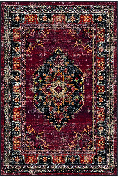 kilim home Otantik Anadolu Desenli Kırmızı Salon Halısı – Vintage Madalyonlu ...
