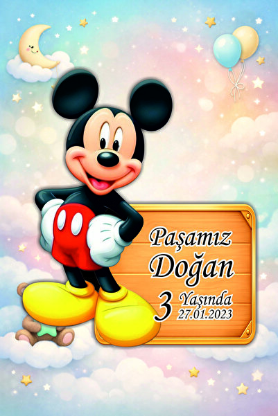 hediyyenvar Kişiye Özel Çizgi Film Karakterli Doğum Günü Magneti 8x6 cm | Bebek & Çocuk Parti Hatırası