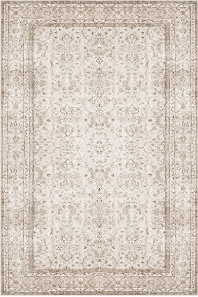 kilim home Bej Vintage Eskitme Halı Klasik Desenli Salon Oturma Odası Halısı ...