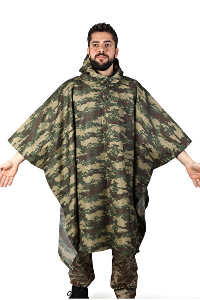 ervo tactical Водоустойчив пончо дъждобран в чанта, камуфлаж