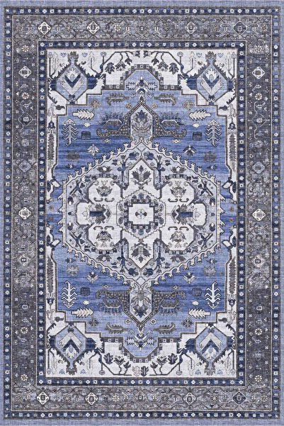 kilim home Μπλε Vintage Χαλί Σαλονιού με Μοτίβο Ανατολίας – Μοντέρνο Διακοσμη...