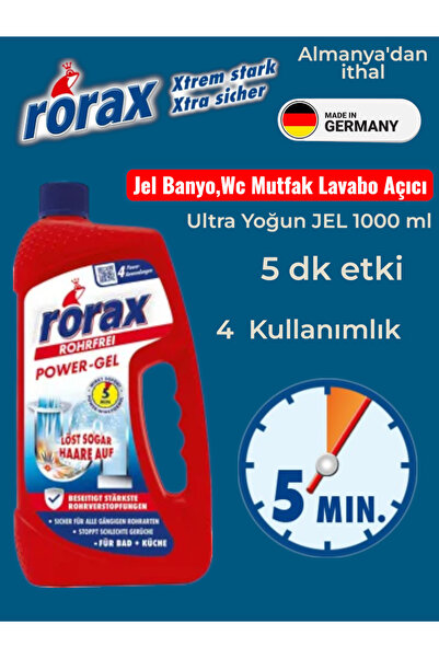 Rorax Power Jel Lavabo Açıcı