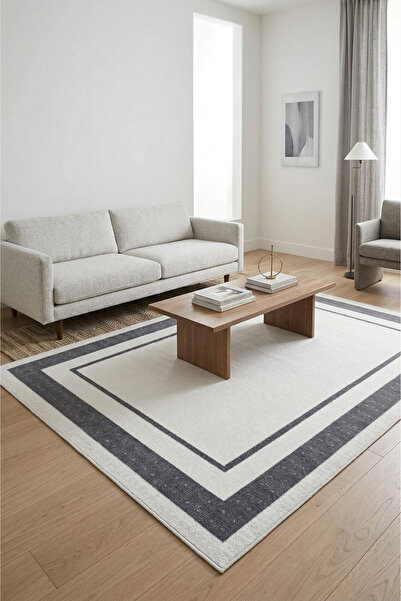 Ceremonyhome Modern Gri Oturma Odası Halısı Ve Salon Halısı