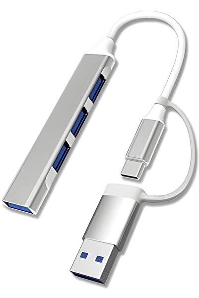 Alfais 6033 Usb 3.0 Type C Hub 4 Port Çoklayıcı Çoğaltıcı Çevirici Dönüştürüc...