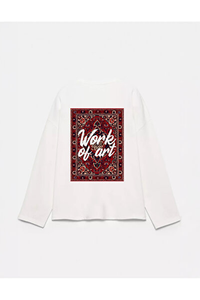 Disante Μπλουζάκι με μακρυμάνικο λαιμόκοψη από 100% βαμβάκι Oversize Fit Work...