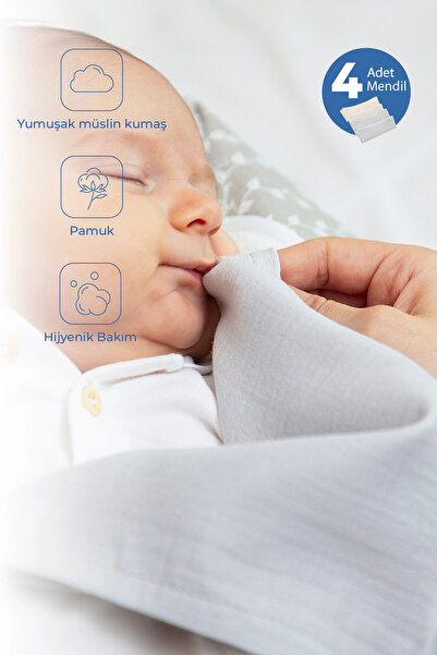 Babyjem Set de 4 șervețele înfășurate