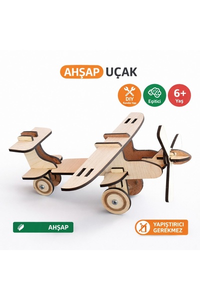 shop ROBİSET Ahşap Uçak Boyanabilir Kendin Yap Ahşap Maket Seti