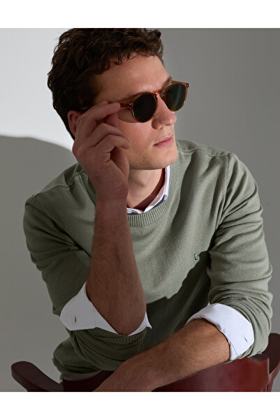 Pierre Cardin Πουλόβερ Ada Çayı Slim Fit με λαιμόκοψη ποδηλάτου, βασικό πλεκτ...