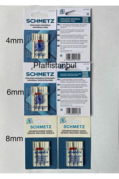 SCHMETZ Geniş Aralıklı Çift Iğne Seti 3'lü