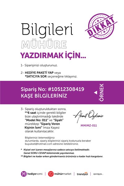 HEDİYENOMİ Mühürmarket > Personal Company Stamp, Limited Company Stamp, Anonymous Company Stamp - Sırdaş 912 - 19X51 mm