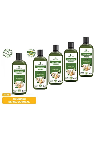 CELESTIQUE Laurel and Garlic Shampoo, Helps Against Hair Loss 485 ml Set of 5