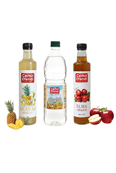 Cemilefendi Ananas Sirkesi (500ML) Beyaz Sirke (1000ML) Elma Sirkesi (500ML)