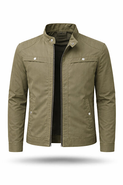 REGOS Erkek Toprak Göğüs Ve Kolları Çıtçıt Detaylı Omuzları Işlemeli İnce Yaz...