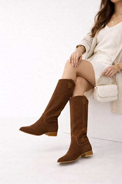 POTEEN Cizme de vară perforate cu laser pentru femei Ptc Marylan, cu toc scur...