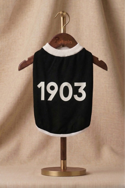 Patipin Fan Series 1903 Written Dog Tank Top - Black and White Dog Outfit Sui...