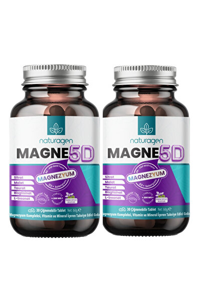 Naturagen Magne5D Magnesium Complex 200Mg 2X30 Chewable Tablets |   Mint & Le...