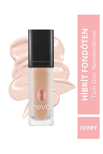 REVA Hibrit Fondöten & Hybrid Foundation Ivory Spf 20 - No: 501 - Vegan & Tem...