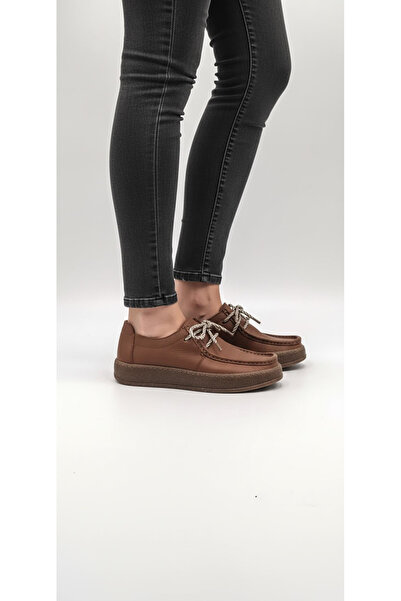 Ustalar Ayakkabı Çanta حذاء نسائي من الجلد الطبيعي باللون البني 680.401