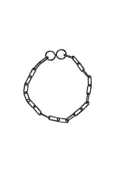 Pet Luxe طوق كلب من الكروم بسلسلة كبيرة الحجم