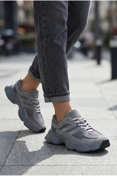 Lufian 112230240 Mark Sneaker Men's Leather Shoes Gray