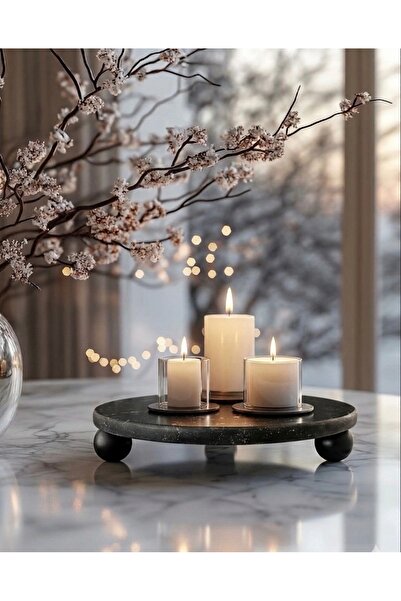 İDAY HOME حامل كعك من الرخام الطبيعي، وعاء تقديم من الرخام الطبيعي، طبق جبن م...