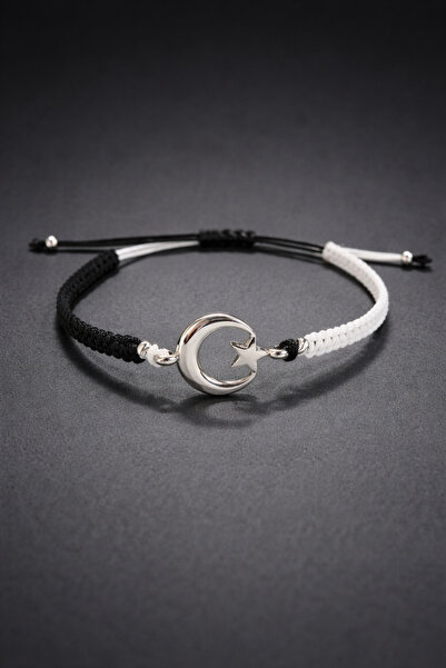 Crystal Atelier Black and White Moon Star Fan Bracelet