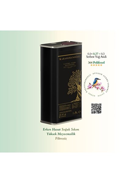 Karaosmanoğlu Zeytinyağı Ayvalık Edremit Erken Hasat Natürel Sızma Zeytinyağı...