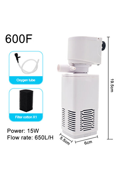 Choice4 مضخة فلتر حوض السمك 600 فهرنهايت، غاطسة، صامتة، مزودة بمروحة هواء وأك...