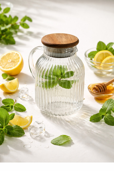 Paşabahçe Carle Borosilikat Cam Akasya Kapaklı Sürahi (1500 ML)