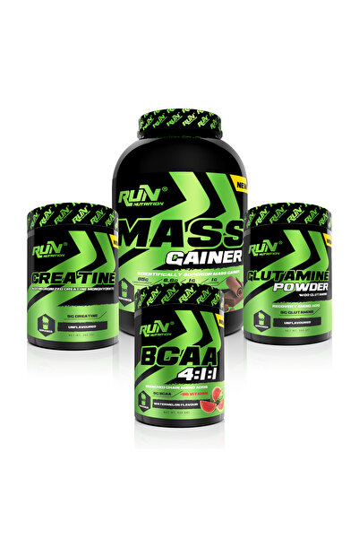 Run Nutrition Hacim Ve Enerji Kombinasyon Paketi(MASS GAİNER 3KG, CREATİNE, G...