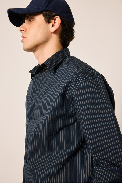 Beyyoglu Oversıze Cızgılı Gomlek