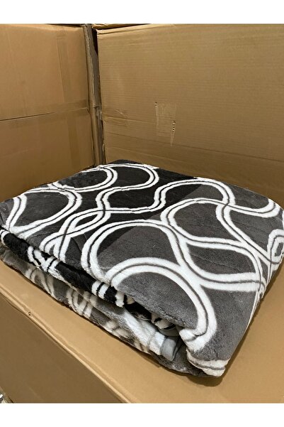 Sarar Tek Kişilik Battaniye- Gri Siyah- İNCE !! 1.8 KG.
